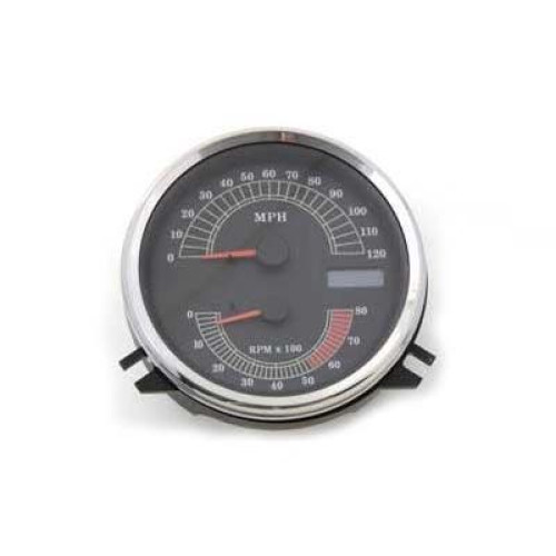 PartzBiz HD: 4416450-มาตรวัดความเร็วแบบอะนาล็อกอิเล็กทรอนิกส์ MPH มาตรวัดความเร็วรอบ Tach Combo Harley FXST