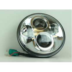 PartzBiz HD EP-7180 - EPC 5.75 ” ไฟหน้าโปรเจคเตอร์แบบ Ultra-Bright Chrome LED Harley XL FXD FXST