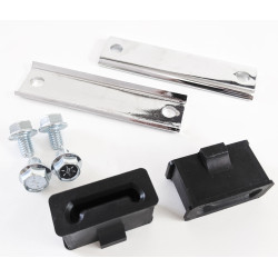 PartzBiz HD EP-MUFFLER-MOUNT - EPC Chrome Complete Muffler Hanger Bracket Set for Harley FLT 85-16 65723-85