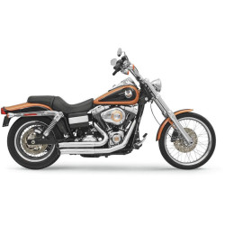 PartzBiz HD ds18001163 - Bassani Chrome Firepower Firesweep 2:2 Exhaust for Harley Dyna Models 06-16 | 13113D