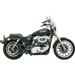 PartzBiz HD ds18000847 - Bassani Black Radial Sweeper 2:2 Exhaust w/o Heat Shields Harley XL 07-13 | XL4-FF12CLB