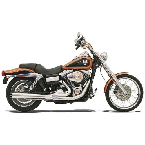 PartzBiz HD: 4416411-Bassani Chrome Road Rage 2 Into 1 Long Megaphone Exhaust Harley FXD 91-05 | 13311R PartzBiz HD: 4416411-Bassani Chrome Road Rage 2 Into 1 Long Megaphone Exhaust Harley FXD 91-05 | 13311R
