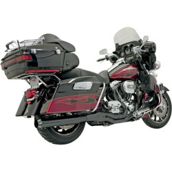 PartzBiz HD DS18001361 - Bassani Black B4 2-1 Stepped Header Exhaust System Straight 95-16 Harley FLH/T | FLH-757B