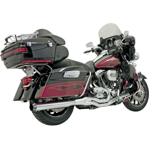 PartzBiz HD: 4416418-Bassani Chrome B4 2-1 Stepped Header Exhaust System Straight 95-16 Harley FLH/T | FLH-757 PartzBiz HD: 4416418-Bassani Chrome B4 2-1 Stepped Header Exhaust System Straight 95-16 Harley FLH/T | FLH-757