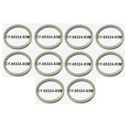PartzBiz HD 65324-83 (x10) - Exhaust Flat Steel Mesh Crush Gaskets Seals Lot of 10 Harley Twin Cam 65324-83 Evo Evolution XL Sportster Sporty