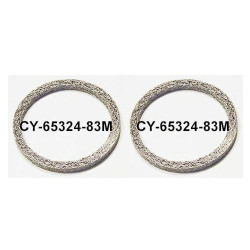 PartzBiz HD 65324-83 (x2) - Exhaust Flat Steel Mesh Style Crush Gaskets Seals Pair Harley Twin Cam 65324-83 Evo Evolution XL Sportster Sporty