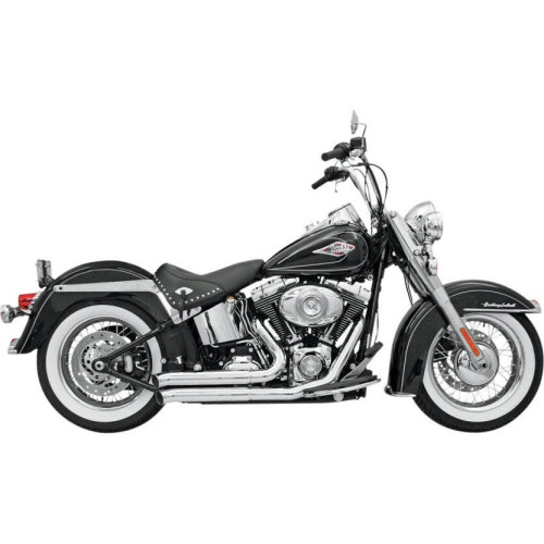 PartzBiz HD: 4416384-Bassani Chrome Firepower Firesweep 2:2 Exhaust for Harley Softail Models 86-16 | 12113D