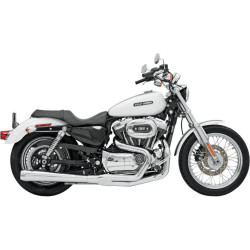 PartzBiz HD ds18001168 - Bassani Chrome Road Rage 2 Into 1 Long Muffler Exhaust Harley Sportster XL 04-13 | 14111J