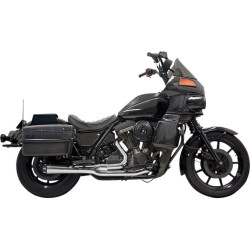 PartzBiz HD DS18001598 - Bassani Chrome Road Rage 2 Into 1 Short Exhaust Harley FXR 84-00 w/ Boards | 1FXRF
