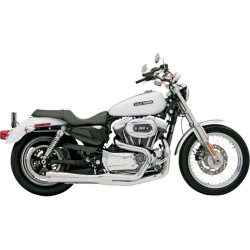 PartzBiz HD DS18001270 - Bassani Chrome Road Rage 2 Into 1 Short Upswept Muffler Exhaust Harley XL 86-03 | 14212J