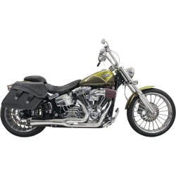 PartzBiz HD DS18001592 - Road Rage 2-Into-1 Systems Short Megaphone Chrome Harley Breakout Rocker FXSTSSE - 1S32R