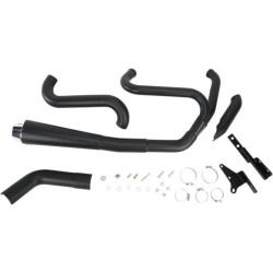 PartzBiz HD ds18001281 - Bassani Black Road Rage 2 Into 1 Short Upswept Stepped Exhaust Harley FXD 06-16 | 13122J