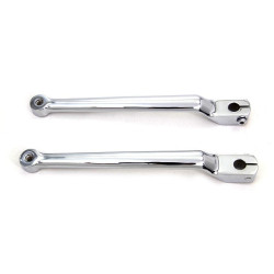 PartzBiz HD MU44217 (x2) - Extended Length 9-3/4" Chrome Heel Toe Splined Shift Lever Set 86-18 Harley FLH/T FLST