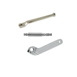 PartzBiz HD EPC-TOE-SHAFT-INNER-CH - Extended Length 2-1/4" Chrome Shift Lever w/ Shaft & Inner 83-18 Harley FLH/T FLST