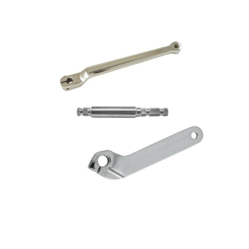 PartzBiz HD: 4416382-Extended Length 2-1/4" Chrome Shift Lever w/ Shaft & Inner 83-18 Harley FLH/T FLST