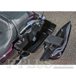 PartzBiz HD FP-14-HARDWARE - Fairing Plus One Touch Saddlebag Lids ฮาร์ดแวร์สลักสีดำสำหรับ Harley 14-15 - HDL2014TO0001