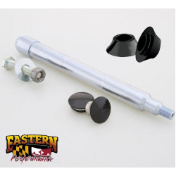PartzBiz HD FBI119-14B & RCHD-SPCR-2B - Fat Baggers FBI Black Flush Mount 25mm Axle w/ Black Wheel Spacers 14-18 FLH/T