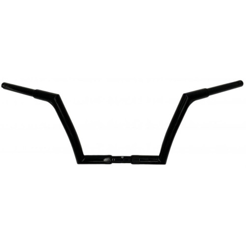PartzBiz HD: 4416315-Fat Baggers Inc Black 1-1/4" EZ Install 10" Flat Top Handlebar Harley Softail Dyna 07-17
