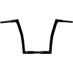 PartzBiz HD FBI-708016-B - Fat Baggers Inc Black 1-1/4" EZ Install 16" Flat Top Handlebar Harley Softail Dyna 07-17