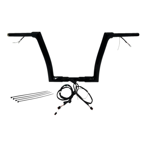 PartzBiz HD: 4416290-FBI Black 12" Flat Top Plug n Play EZ 1-1/2" Handlebar Kit Harley 21-23 FLTRX/S; FLTRU | 612912-B