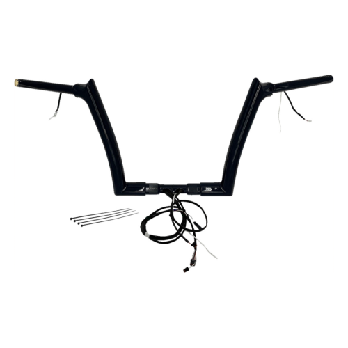 PartzBiz HD: 4416297-FBI Black 12" Pointed Top Plug n Play EZ 1-1/2" Handlebar Kit Harley 15 FLTRX/S | 801312-B
