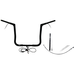 PartzBiz HD FBI-712014-B - FBI Black 14" Flat Top Plug n Play EZ 1-1/4" Handlebar Kit Harley 21-23 FLH/T | 712014-B PartzBiz HD FBI-712014-B - FBI Black 14" Flat Top Plug n Play EZ 1-1/4" Handlebar Kit Harley 21-23 FLH/T | 712014-B