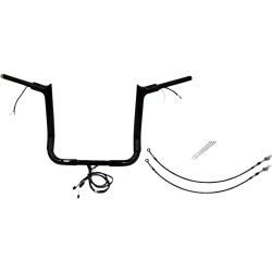 PartzBiz HD FBI-802214-B - FBI Black 14" Pointed Top Plug n Play EZ 1-1/2" Handlebar Kit Harley 16-20 FLH/T | 802214-B PartzBiz HD FBI-802214-B - FBI Black 14" Pointed Top Plug n Play EZ 1-1/2" Handlebar Kit Harley 16-20 FLH/T | 802214-B