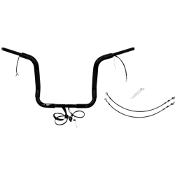 PartzBiz HD FBI-801514-B - FBI Black 14" Round Top Plug n Play EZ 1-1/2" Handlebar Kit Harley 14-15 FLH Touring | 801514-B PartzBiz HD FBI-801514-B - FBI Black 14" Round Top Plug n Play EZ 1-1/2" Handlebar Kit Harley 14-15 FLH Touring | 801514-B