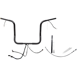 PartzBiz HD FBI-912514-B - FBI Black 14" Round Top Plug n Play EZ 1-1/4" Handlebar Kit Harley 21-23 FLH/T | 912514-B PartzBiz HD FBI-912514-B - FBI Black 14" Round Top Plug n Play EZ 1-1/4" Handlebar Kit Harley 21-23 FLH/T | 912514-B