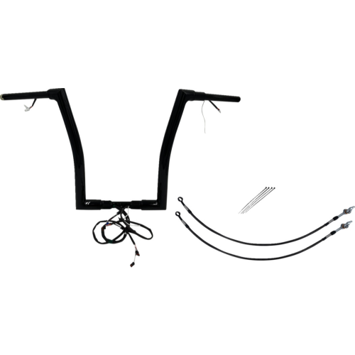 PartzBiz HD: 4416218-FBI Black 16" Flat Top Plug n Play EZ 1-1/2" Handlebar Kit Harley 15 FLTRX/S | 601316-B