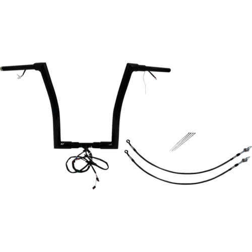 PartzBiz HD: 4416220-FBI Black 16" Flat Top Plug n Play EZ 1-1/2" Handlebar Kit Harley 16-20 FLTRX/S | 602316-B PartzBiz HD: 4416220-FBI Black 16" Flat Top Plug n Play EZ 1-1/2" Handlebar Kit Harley 16-20 FLTRX/S | 602316-B