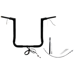 PartzBiz HD FBI-612016-B - FBI Black 16" Flat Top Plug n Play EZ 1-1/2" Handlebar Kit Harley 21-23 FLH/T | 612016-B PartzBiz HD FBI-612016-B - FBI Black 16" Flat Top Plug n Play EZ 1-1/2" Handlebar Kit Harley 21-23 FLH/T | 612016-B