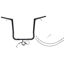 PartzBiz HD FBI-702216-B - FBI Black 16" Flat Top Plug n Play EZ 1-1/4" Handlebar Kit Harley 16-20 FLH/T | 702216-B PartzBiz HD FBI-702216-B - FBI Black 16" Flat Top Plug n Play EZ 1-1/4" Handlebar Kit Harley 16-20 FLH/T | 702216-B