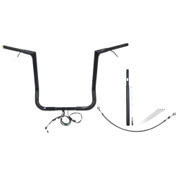 PartzBiz HD FBI-712016-B - FBI Black 16" Flat Top Plug n Play EZ 1-1/4" Handlebar Kit Harley 21-23 FLH/T | 712016-B PartzBiz HD FBI-712016-B - FBI Black 16" Flat Top Plug n Play EZ 1-1/4" Handlebar Kit Harley 21-23 FLH/T | 712016-B