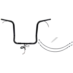 PartzBiz HD FBI-902216-B - FBI Black 16" Pointed Top Plug n Play EZ 1-1/4" Handlebar Kit Harley 16-20 FLH/T | 902216-B PartzBiz HD FBI-902216-B - FBI Black 16" Pointed Top Plug n Play EZ 1-1/4" Handlebar Kit Harley 16-20 FLH/T | 902216-B