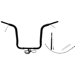 PartzBiz HD FBI-812416-B - FBI Black 16" Round Top Plug n Play EZ 1-1/2" Handlebar Kit Harley 21-23 FLH Touring | 812416-B PartzBiz HD FBI-812416-B - FBI Black 16" Round Top Plug n Play EZ 1-1/2" Handlebar Kit Harley 21-23 FLH Touring | 812416-B