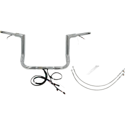 PartzBiz HD FBI-601212 - FBI Chrome 12" Flat Top Plug n Play EZ 1-1/2" Handlebar Kit Harley 14-15 FLH/T | 601212 PartzBiz HD FBI-601212 - FBI Chrome 12" Flat Top Plug n Play EZ 1-1/2" Handlebar Kit Harley 14-15 FLH/T | 601212