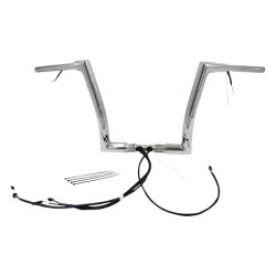 PartzBiz HD FBI-601312 - FBI Chrome 12" Flat Top Plug n Play EZ 1-1/2" Handlebar Kit Harley 15 FLTRX/S | 601312 PartzBiz HD FBI-601312 - FBI Chrome 12" Flat Top Plug n Play EZ 1-1/2" Handlebar Kit Harley 15 FLTRX/S | 601312