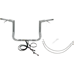 PartzBiz HD FBI-602212 - FBI Chrome 12" Flat Top Plug n Play EZ 1-1/2" Handlebar Kit Harley 16-20 FLH/T | 602212 PartzBiz HD FBI-602212 - FBI Chrome 12" Flat Top Plug n Play EZ 1-1/2" Handlebar Kit Harley 16-20 FLH/T | 602212