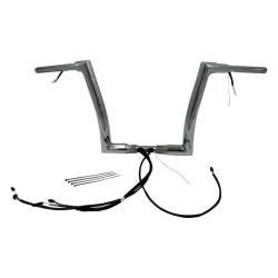 PartzBiz HD FBI-602312 - FBI Chrome 12" Flat Top Plug n Play EZ 1-1/2" Handlebar Kit Harley 16-20 FLTRX/S | 602312 PartzBiz HD FBI-602312 - FBI Chrome 12" Flat Top Plug n Play EZ 1-1/2" Handlebar Kit Harley 16-20 FLTRX/S | 602312