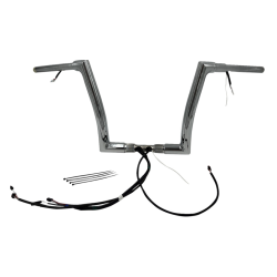 PartzBiz HD FBI-612912 - FBI Chrome 12" Flat Top Plug n Play EZ 1-1/2" Handlebar Kit Harley 21-23 FLTRX/S; FLTRU | 612912 PartzBiz HD FBI-612912 - FBI Chrome 12" Flat Top Plug n Play EZ 1-1/2" Handlebar Kit Harley 21-23 FLTRX/S; FLTRU | 612912