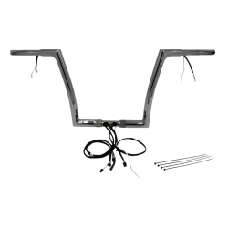 PartzBiz HD FBI-701912 - FBI Chrome 12" Flat Top Plug n Play EZ 1-1/4" Handlebar Kit Harley 15 FLTRX/S | 701912 PartzBiz HD FBI-701912 - FBI Chrome 12" Flat Top Plug n Play EZ 1-1/4" Handlebar Kit Harley 15 FLTRX/S | 701912