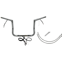 PartzBiz HD FBI-702212 - FBI Chrome 12" Flat Top Plug n Play EZ 1-1/4" Handlebar Kit Harley 16-20 FLH/T | 702212 PartzBiz HD FBI-702212 - FBI Chrome 12" Flat Top Plug n Play EZ 1-1/4" Handlebar Kit Harley 16-20 FLH/T | 702212