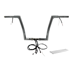 PartzBiz HD FBI-702912 - FBI Chrome 12" Flat Top Plug n Play EZ 1-1/4" Handlebar Kit Harley 16-23 FLTRX/S | 702912 PartzBiz HD FBI-702912 - FBI Chrome 12" Flat Top Plug n Play EZ 1-1/4" Handlebar Kit Harley 16-23 FLTRX/S | 702912