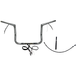 PartzBiz HD FBI-712012 - FBI Chrome 12" Flat Top Plug n Play EZ 1-1/4" Handlebar Kit Harley 21-23 FLH/T | 712012 PartzBiz HD FBI-712012 - FBI Chrome 12" Flat Top Plug n Play EZ 1-1/4" Handlebar Kit Harley 21-23 FLH/T | 712012