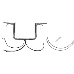 PartzBiz HD FBI-802212 - FBI Chrome 12" Pointed Top Plug n Play EZ 1-1/2" Handlebar Kit Harley 16-20 FLH/T | 802212 PartzBiz HD FBI-802212 - FBI Chrome 12" Pointed Top Plug n Play EZ 1-1/2" Handlebar Kit Harley 16-20 FLH/T | 802212