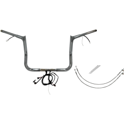 PartzBiz HD FBI-902212 - FBI Chrome 12" Pointed Top Plug n Play EZ 1-1/4" Handlebar Kit Harley 16-20 FLH/T | 902212 PartzBiz HD FBI-902212 - FBI Chrome 12" Pointed Top Plug n Play EZ 1-1/4" Handlebar Kit Harley 16-20 FLH/T | 902212