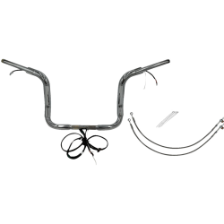 PartzBiz HD FBI-801512 - FBI Chrome 12" Round Top Plug n Play EZ 1-1/2" Handlebar Kit Harley 14-15 FLH Touring | 801512 PartzBiz HD FBI-801512 - FBI Chrome 12" Round Top Plug n Play EZ 1-1/2" Handlebar Kit Harley 14-15 FLH Touring | 801512