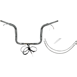 PartzBiz HD FBI-802512 - FBI Chrome 12" Round Top Plug n Play EZ 1-1/2" Handlebar Kit Harley 16-20 FLH Touring | 802512 PartzBiz HD FBI-802512 - FBI Chrome 12" Round Top Plug n Play EZ 1-1/2" Handlebar Kit Harley 16-20 FLH Touring | 802512
