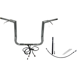 PartzBiz HD FBI-612014 - FBI Chrome 14" Flat Top Plug n Play EZ 1-1/2" Handlebar Kit Harley 21-23 FLH/T | 612014 PartzBiz HD FBI-612014 - FBI Chrome 14" Flat Top Plug n Play EZ 1-1/2" Handlebar Kit Harley 21-23 FLH/T | 612014